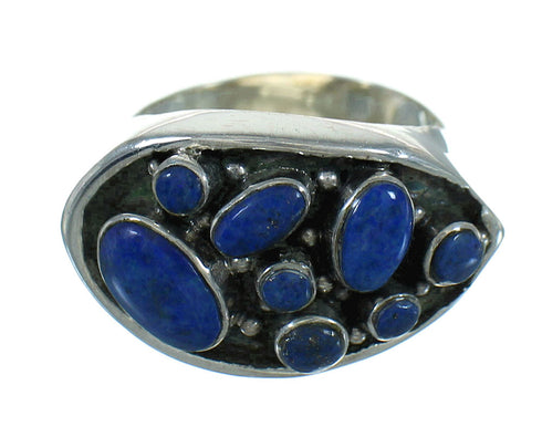 Lapis Genuine Sterling Silver Ring Size 7-1/2 AX88439